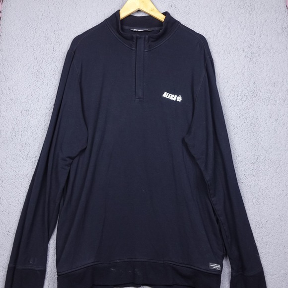 Travis Mathew Golf Pullover Mens XL Black Aleca 1/4 Zip American Flag Stretch - Picture 1 of 7